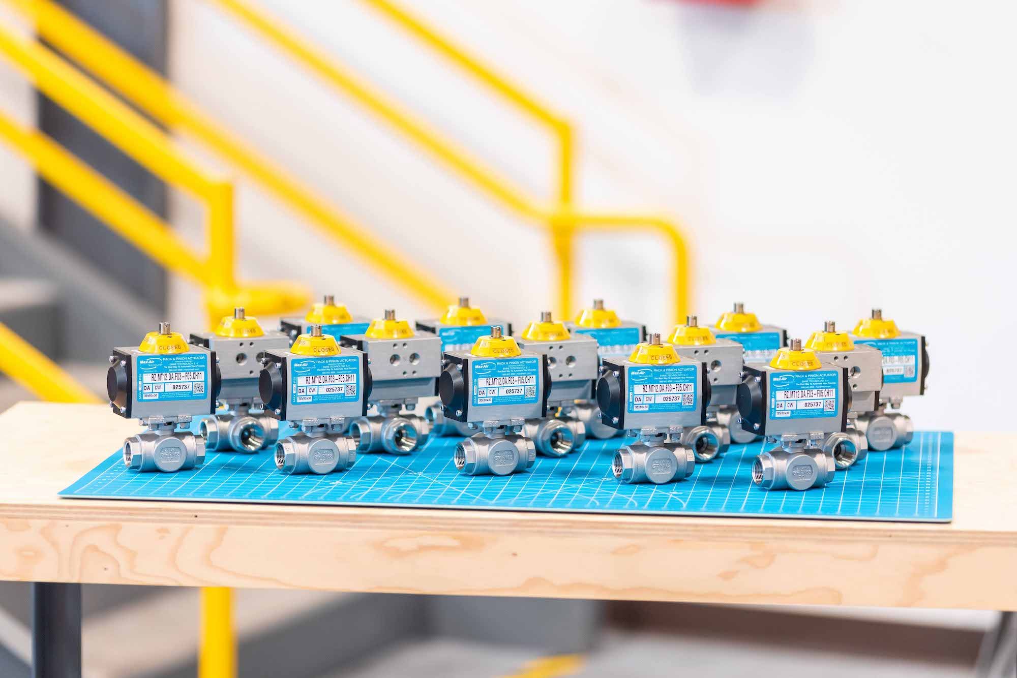 Compact Rack & Pinion Actuators for 3/4″ 3-Way Ball Valves