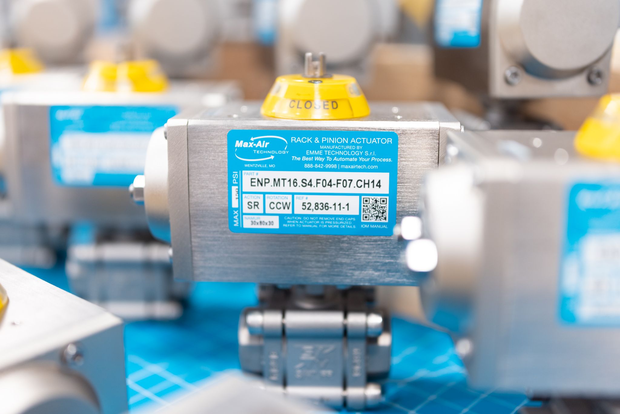 ENP Spring Return Actuators w/ 3-PC Class 800 Ball Valves