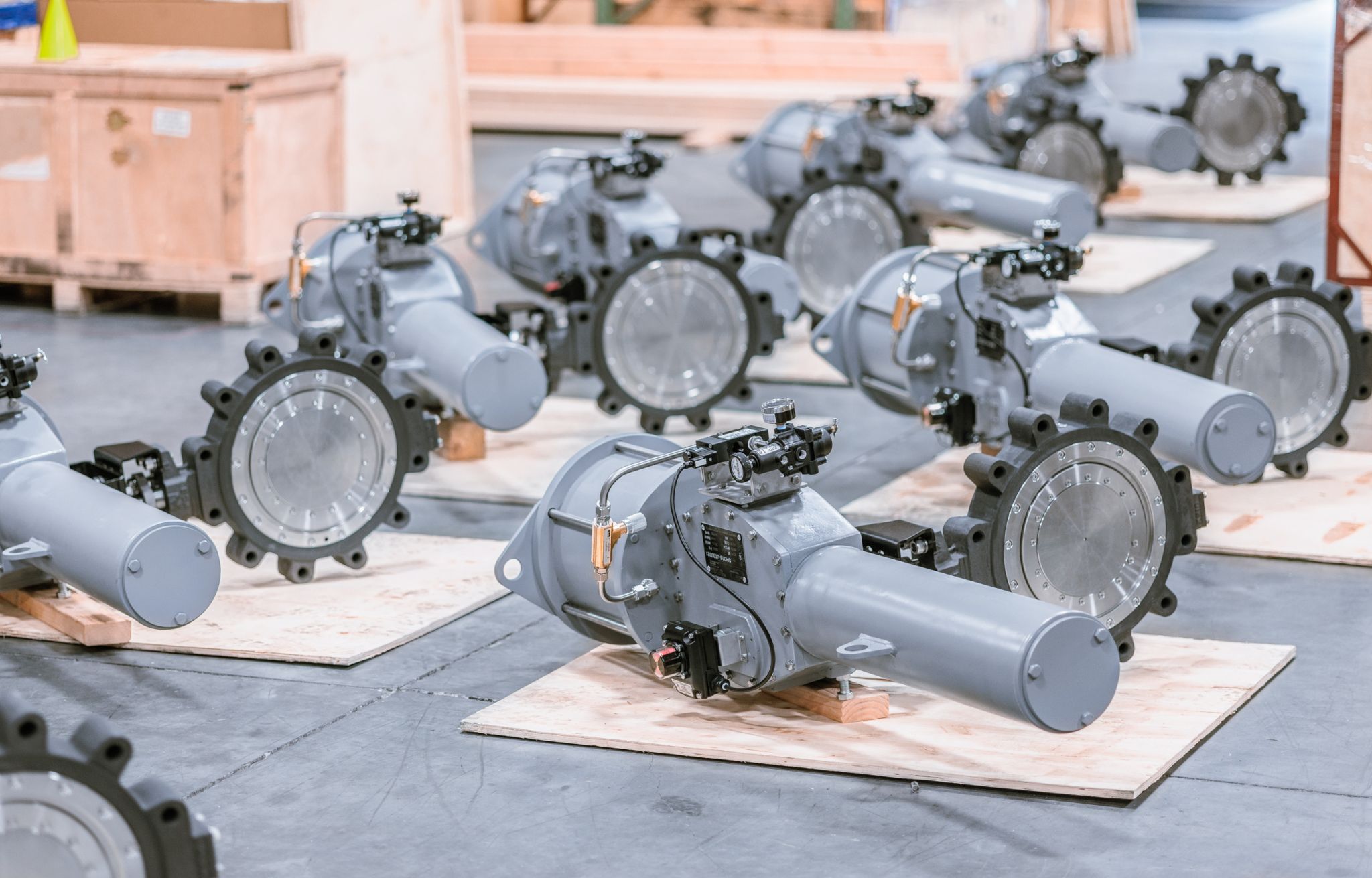 Delta T Triple Offset Valves Automated w/ Max-Air Scotch Yoke Actuators