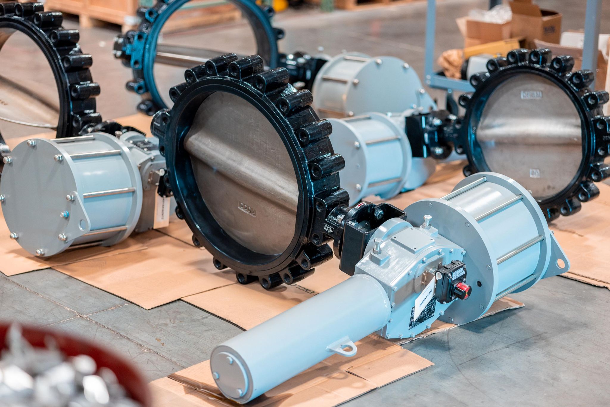 Large Diameter Delta T Butterfly Valves Automated w/ HD Series Scotch Yoke Actuators