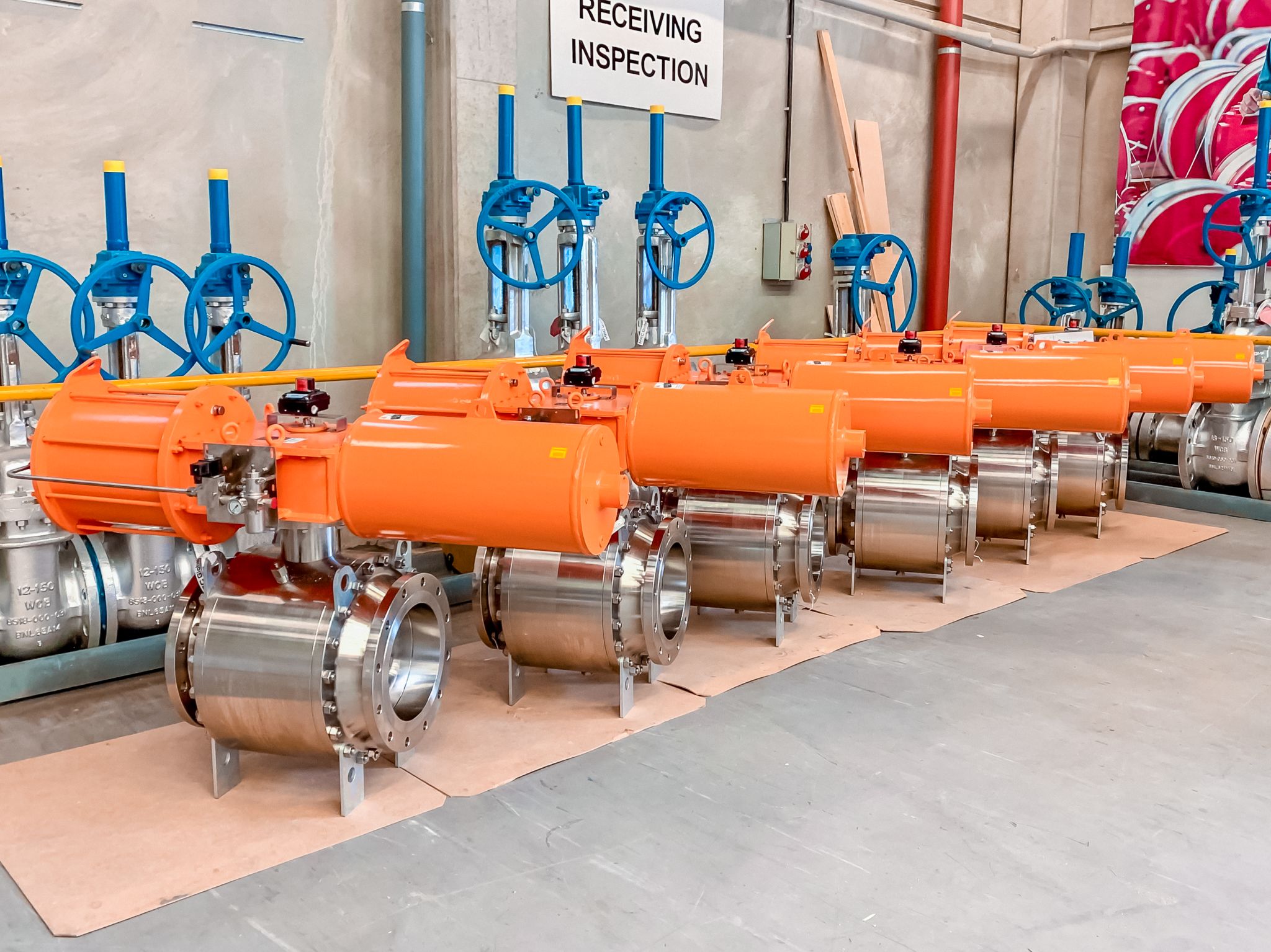 Italian Made, AG Series Scotch Yoke Actuators w/ 12″ Trunnion Ball Valves
