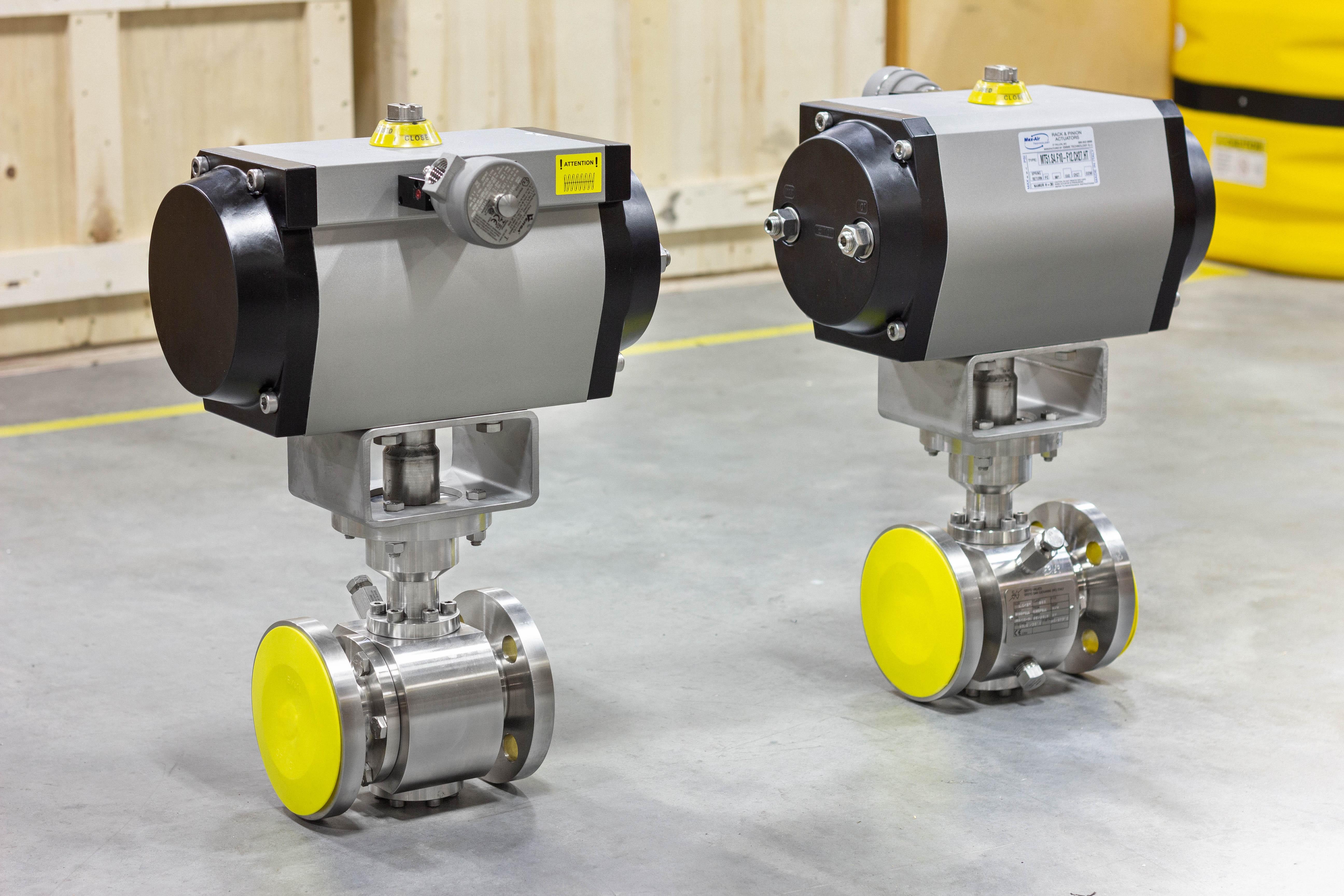 1.5″ Metal Seated Trunnions w/ High Temp Actuator for Power Industry