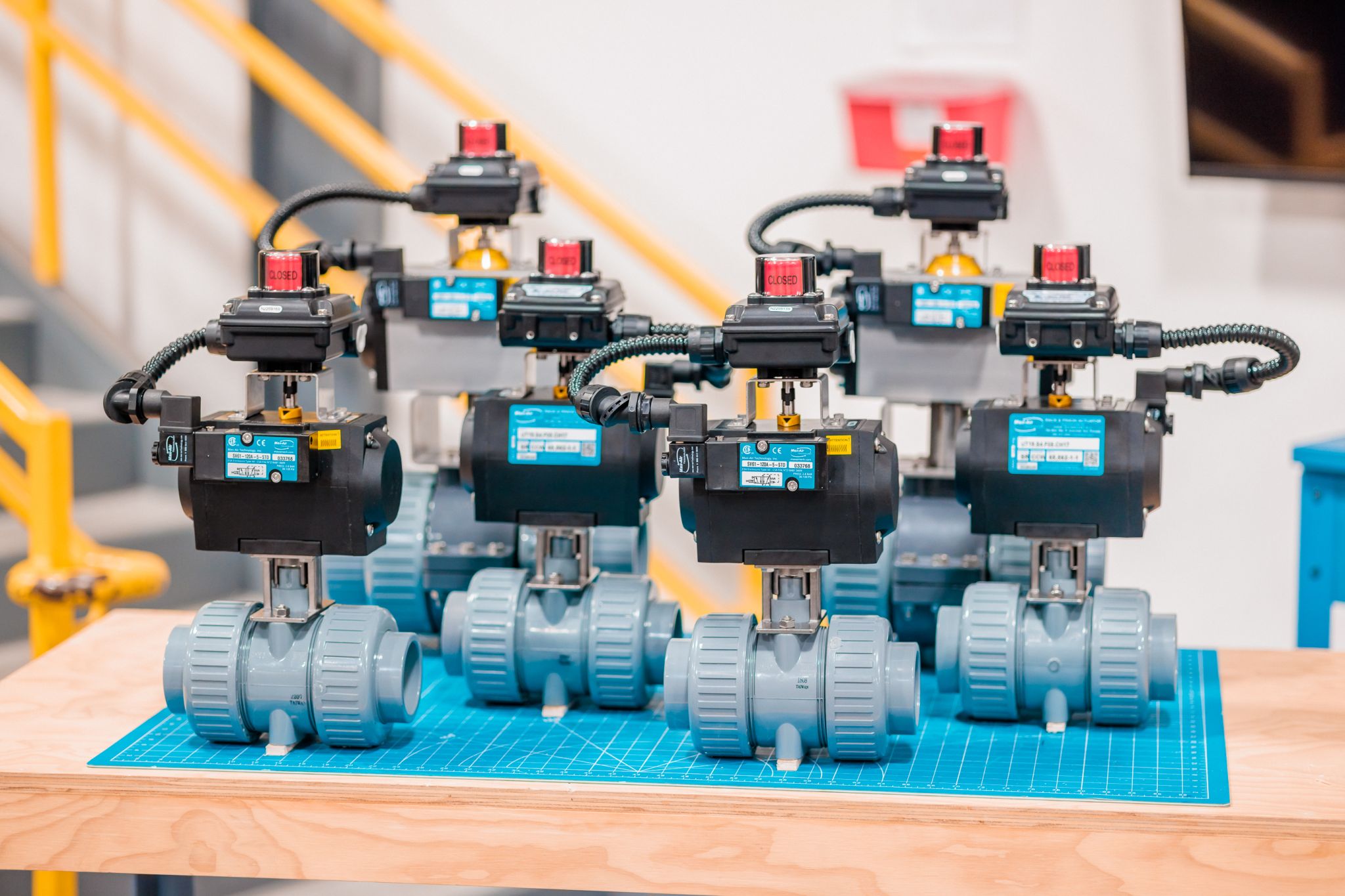 Plastic Ball Valves w/ Solenoid, Limit Switch Boxes, Termination, & Actuators in Both Aluminum and Technopolymer